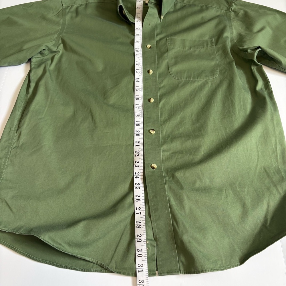 L.L. Bean Green Long-Sleeve Button-Down Shirt, Like New, Sz L-Regular. - Picture 6 of 11